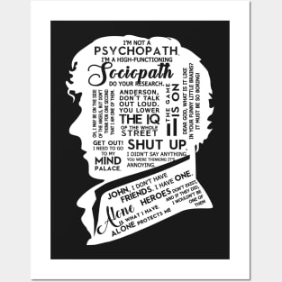 Sherlock Holmes Quotes. V2. Posters and Art